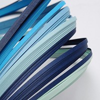 Honeyhandy 6 Colors Quilling Paper Strips, Gradual Blue, 390x3mm, about 120strips/bag, 20strips/color