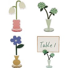 CHGCRAFT 3Sets 3Style Desk Memo Holder Stand Set Flower Table Photo Display Memo Holder Stand for Home Office Picture Memo Cards Paper Note Postcards Display