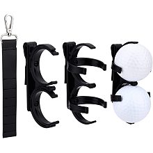 SUPERFINDINGS 1Pcs PU Leather Golf Tee Holder 7 Tee Golf Ball Holder with 3pcs ABS Plastic Double Clip Ball Holder Organizer Golf Ball Cover for Golfer Golfing Sporting Tool Accessory Accessories