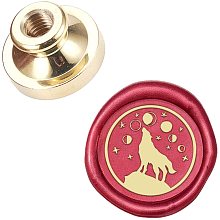 CRASPIRE Wax Seal Stamp Head Howling Wof Removable Sealing Brass Stamp Head for Creative Gift Envelopes Invitations Cards Decoration