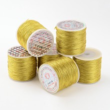 Honeyhandy Metallic Thread, Embroidery Thread, Golden, 0.8mm/strand, about 109.36 yards(100m)/roll