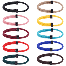 CHGCRAFT 10Pcs 10Colors Cross String Bracelet for Women Girls Handmade Nylon Rope Friendship Bracelets Adjustive Anchor Bracelet Jewelry Gift for Teens Couple Friends Men Boy