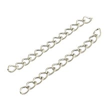 ARRICRAFT 200 Strands Solder 316 Stainless Steel Ends Extender Chains Twist Chains, 40x3mm