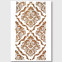 NBEADS Brocade Stencil, Reusable PET Brocade Plant Tempalte DIY Art and Craft Painting Wall Stencils 23.6×15.8 Inch for Painting on Wood Canvas Paper Furniture Wall