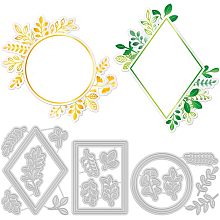 GLOBLELAND 17 Pcs Leaves Frame Hot Foil Plate and Metal Cutting Dies Flower Gilding Plate and Die Cuts Embossing Stencils Set for Paper Card Making Decoration DIY Scrapbooking Album Craft Decor