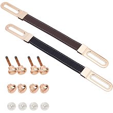 CHGCRAFT 2Pcs PU Leather Bag Straps with Screws for DIY Handbag Straps Handle Handbag Purse Straps Replacement