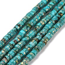 Honeyhandy Synthetic Imperial Jasper & Opal Beads Strands, Dyed, Heishi Beads, Flat Round/Disc, 4~4.5x2mm, Hole: 0.6mm, about 172~173pcs/strand, 15.75''(40cm)