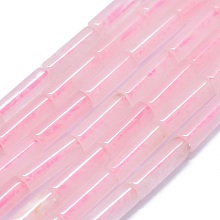 Honeyhandy Natural Rose Quartz Beads Strands, Column, 11~15x3.5~4.5mm, Hole: 1~1.2mm, about 28~30pcs/strand, 15.1~15.9 inch(38.5~40.5cm)