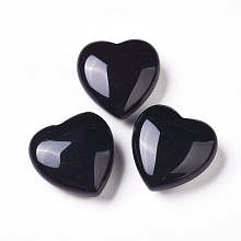 Honeyhandy Natural Obsidian Beads, No Hole/Undrilled, Heart, 29~30.5x30x13.5~14mm