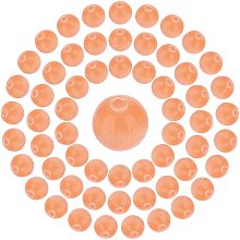 SUNNYCLUE 1 Box 100Pcs 8mm Coral Cat Eye Beads Round Crystal Energy Bead Glass Spacer Loose Gemstone Semi-Precious Crystal Energy Bead for DIY Jewellery Making Earring Necklace Bracelet Crafts