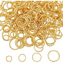 UNICRAFTALE About 400pcs 8/10/12/15mm Golden Jump Ring Open Jump Rings Iron Connetor Rings Jewelry Making Finding for Earrings Necklaces Jewelry Making