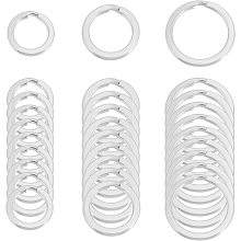 UNICRAFTALE 30Pcs 15/20/30mm Key Rings 304 Stainless Steel Keychain Clasps Split Key Rings Flat Key Ring Split Key Chain Rings for Car Home Keys Organization Craft Making