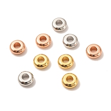 Arricraft Brass Spacer Beads, Long-Lasting Plated, Flat Round/Disc, Heishi Beads, Mixed Color, 6.5x2.5mm, Hole: 2.5mm