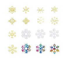 Honeyhandy Shiny Laser Nail Glitter, DIY Nail Art Decoration, Snowflake, Mixed Color, 5mm, about 100pcs/box, 3boxes/set.