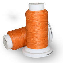 Honeyhandy Flat Waxed Polyester Cord, for Leather Sewing Stitching, Dark Orange, 0.8mm, about 54.68 yards(50m)/roll