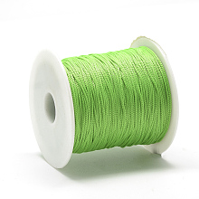 Honeyhandy Polyester Cords, Lime, 0.8mm, about 131.23~142.16 yards(120~130m)/roll