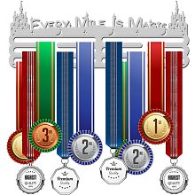 GLOBLELAND Every Mile is Magic Medal Holder Display Hanger Rack Frame for Sport Race Marathon Metal Medal Hanger for Gymnastics Competitions,15.75x6Inches