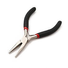 Honeyhandy 45# Carbon Steel Jewelry Pliers, Chain Nose Pliers, Ferronickel, Black, 12.3x7.95x1.05cm