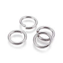 Honeyhandy 304 Stainless Steel Open Jump Rings, Stainless Steel Color, 10 Gauge, 18x2.5mm, Inner Diameter: 13mm, 120pcs/bag