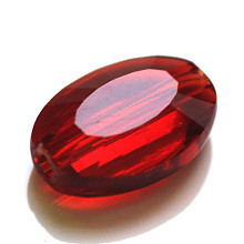 Honeyhandy Imitation Austrian Crystal Beads, Grade AAA, Faceted, Oval, Dark Red, 13x10x5mm, Hole: 0.9~1mm