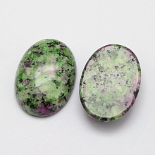 Honeyhandy Natural Ruby in Zoisite Cabochons, Oval, 25x18x7mm