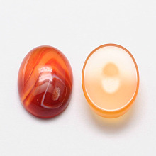 Honeyhandy Oval Natural Carnelian Cabochons, 18x13x6mm