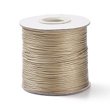 Honeyhandy Waxed Polyester Cord, Bead Cord, Multi-Ply, Round, PapayaWhip, 1mm, about 185 yards/roll