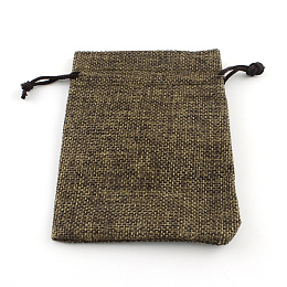 Honeyhandy Burlap Packing Pouches Drawstring Bags, Sienna, 18x13cm