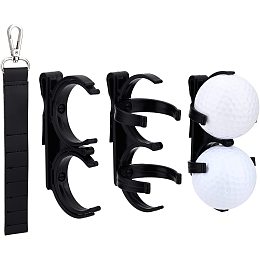 SUPERFINDINGS 1Pcs PU Leather Golf Tee Holder 7 Tee Golf Ball Holder with 3pcs ABS Plastic Double Clip Ball Holder Organizer Golf Ball Cover for Golfer Golfing Sporting Tool Accessory Accessories