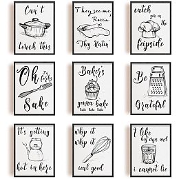 ARRICRAFT Home Decor Painting Canvas Wall Art Sketches Kitchen Ware Canvas Hanging Painting Canvas Art 7.9x9.8inch Canvas Printing Artwork Wall Decoration Painting for Bedroom Living Room 9pcs/Set