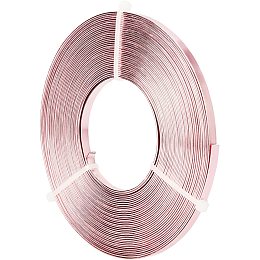 BENECREAT 32FT 5mm Wide Flat Jewelry Craft Wire 18 Gauge Aluminum Wire for Bezel, Sculpting, Armature, Jewelry Making - Plum