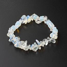 Honeyhandy Opalite Chip Bead Stretch Bracelets for Children, Inner Diameter: 1-7/8 inch(4.8~5.1cm)