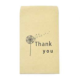 Honeyhandy Craft Paper Bags, Gift Bags, Rectangle, Dandelion Pattern, 12.5x7.15x0.03cm