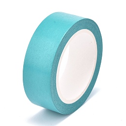 Honeyhandy DIY Solid Color Scrapbook Decorative Paper Tapes, Self Adhesive Tapes, Dark Turquoise, 15mm, about 10m/roll