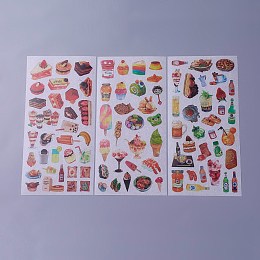 Honeyhandy Scrapbook Stickers, Self Adhesive Picture Stickers,  Food Food Pattern, Colorful, 200x100mm