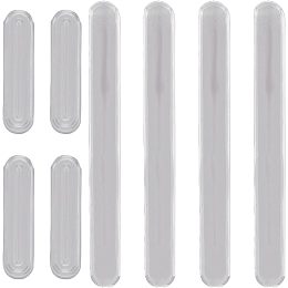 GORGECRAFT 2 Sets 2 Style PVC Silicone Anti-Collision Bumper Guard Protector Strips Cabinet Door Bumpers Clear Adhesive Bumpers for Refrigerator Furniture Cabinets Wall Protector Car Oval