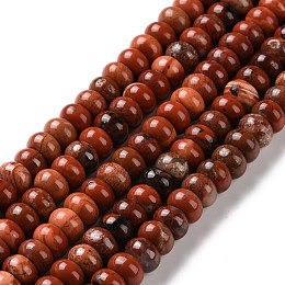 Natural Red Jasper Beads Strands, Grade AB, Rondelle, 8x5mm, Hole: 1.2mm, about 70~74pcs/strand, 14.76~15.08''(37.5~38.3cm)