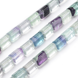 Honeyhandy Natural Fluorite Beads Strands, Triangular Prism, 14~14.5x10.5~11x10.5~11mm, Hole: 0.8mm, about 28pcs/Strand, 15.55 inch(39.5cm)