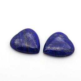 Honeyhandy Natural Lapis Lazuli Cabochons, Heart, 29~30x29~30x6~8mm