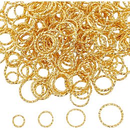 UNICRAFTALE About 400pcs 8/10/12/15mm Golden Jump Ring Open Jump Rings Iron Connetor Rings Jewelry Making Finding for Earrings Necklaces Jewelry Making