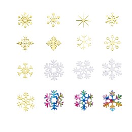 Honeyhandy Shiny Laser Nail Glitter, DIY Nail Art Decoration, Snowflake, Mixed Color, 5mm, about 100pcs/box, 3boxes/set.