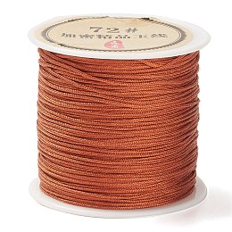 Honeyhandy 50 Yards Nylon Chinese Knot Cord, Nylon Jewelry Cord for Jewelry Making, Sienna, 0.8mm