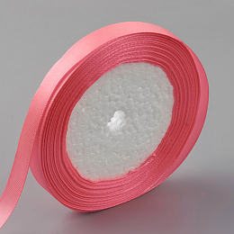 Honeyhandy Single Face Satin Ribbon, Polyester Ribbon, Light Coral, 2 inch(50mm), about 25yards/roll(22.86m/roll), 100yards/group(91.44m/group), 4rolls/group