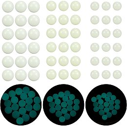 Arricraft 60 Pcs Luminous Resin Beads 6mm/8mm/10mm, UV Beads, Growing Loose Bead for Bracelet Necklace Earrings Jewelry Making, Party Decoration （Light Blue )