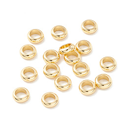 Honeyhandy 201 Stainless Steel Spacer Beads, Flat Round/Ring, Real 18K Gold Plated, 5x2mm, Hole: 3.5mm