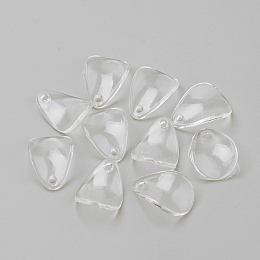 Transparent Acrylic Pendants, Petal, Clear, 17.5x13x3mm, Hole: 2mm, about 1530pcs/500g