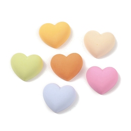 Honeyhandy Resin Cabochons, Heart, Mixed Color, 16x19x7.5mm