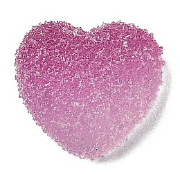 Honeyhandy Resin Cabochons, Imitation Candy, Two Tone, Gradient Color, Heart, Orchid, 15.5x17x6mm