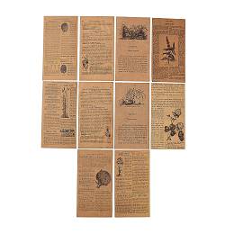 Honeyhandy Scrapbook Kraft Paper Pad, for DIY Album Scrapbook, Greeting Card, Background Paper, Diary Decorative, Peru, 16x8.4cm, 60pcs/bag