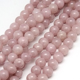 Honeyhandy Natural Yellow Jade Beads Strands, Dyed, Round, Rosy Brown, 4mm, Hole: 1mm, about 95pcs/strand, 15.75 inch